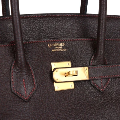 Hermes Special Order (HSS) Birkin 35 Havane Buffalo Brushed Gold Hardware