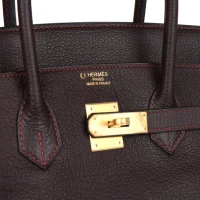 Hermes Special Order (HSS) Birkin 35 Havane Buffalo Brushed Gold Hardware