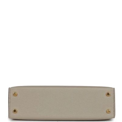 Hermes Special Order (HSS) Kelly 20 Gris Tourterelle and Nata Chevre Gold Hardware Hermes Special Order (HSS) Kelly 20 Gris Tourterelle and Nata Chevre Gold Hardware