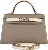 Hermes Special Order (HSS) Kelly 20 Nata and Gris Asphalte Epsom Sellier Gold Hardware Hermes Special Order (HSS) Kelly 20 Nata and Gris Asphalte Epsom Sellier Gold Hardware