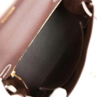 Hermes Special Order (HSS) Kelly Retourne 25 Ebene and Craie Togo Gold Hardware Hermes Special Order (HSS) Kelly Retourne 25 Ebene and Craie Togo Gold Hardware