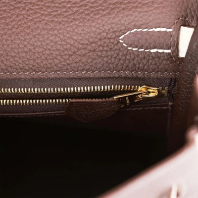 Hermes Special Order (HSS) Kelly Retourne 25 Ebene and Craie Togo Gold Hardware Hermes Special Order (HSS) Kelly Retourne 25 Ebene and Craie Togo Gold Hardware