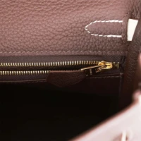 Hermes Special Order (HSS) Kelly Retourne 25 Ebene and Craie Togo Gold Hardware Hermes Special Order (HSS) Kelly Retourne 25 Ebene and Craie Togo Gold Hardware