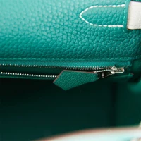 Hermes Special Order (HSS) Kelly Retourne 28 Malachite and Gris Perle Clemence Brushed Palladium Hardware Hermes Special Order (HSS) Kelly Retourne 28 Malachite and Gris Perle Clemence Brushed Palladium Hardware