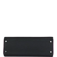 Hermes Special Order (HSS) Kelly Retourne 32 Black and Anemone Togo Brushed Palladium Hardware Hermes Special Order (HSS) Kelly Retourne 32 Black and Anemone Togo Brushed Palladium Hardware
