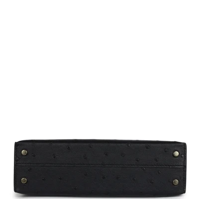 Hermes Special Order (HSS) Kelly Sellier 20 Black and Beton Ostrich Permabrass Hardware Hermes Special Order (HSS) Kelly Sellier 20 Black and Beton Ostrich Permabrass Hardware