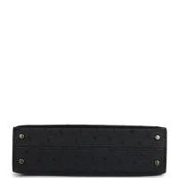 Hermes Special Order (HSS) Kelly Sellier 20 Black and Beton Ostrich Permabrass Hardware Hermes Special Order (HSS) Kelly Sellier 20 Black and Beton Ostrich Permabrass Hardware