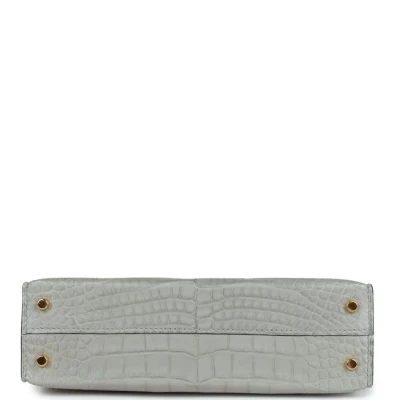 Hermes Special Order (HSS) Kelly Sellier 20 Gris Perle and Bleu de Malte Matte Alligator Gold Hardware Hermes Special Order (HSS) Kelly Sellier 20 Gris Perle and Bleu de Malte Matte Alligator Gold Hardware