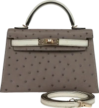 Hermes Special Order (HSS) Kelly Sellier 20 Gris Tourterelle and Beton Ostrich Permabrass Hardware Hermes Special Order (HSS) Kelly Sellier 20 Gris Tourterelle and Beton Ostrich Permabrass Hardware