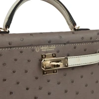 Hermes Special Order (HSS) Kelly Sellier 20 Gris Tourterelle and Beton Ostrich Permabrass Hardware Hermes Special Order (HSS) Kelly Sellier 20 Gris Tourterelle and Beton Ostrich Permabrass Hardware