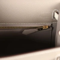 Hermes Special Order (HSS) Kelly Sellier 25 Etoupe and Craie Epsom Brushed Gold Hardware Hermes Special Order (HSS) Kelly Sellier 25 Etoupe and Craie Epsom Brushed Gold Hardware