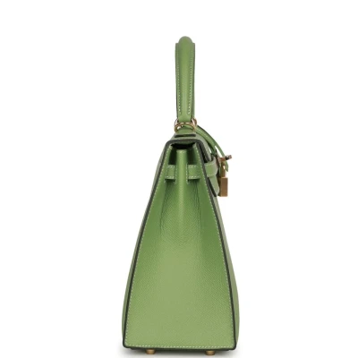 Hermes Special Order (HSS) Kelly Sellier 25 Vert Criquet Epsom Permabrass Hardware Hermes Special Order (HSS) Kelly Sellier 25 Vert Criquet Epsom Permabrass Hardware