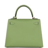 Hermes Special Order (HSS) Kelly Sellier 25 Vert Criquet Epsom Permabrass Hardware Hermes Special Order (HSS) Kelly Sellier 25 Vert Criquet Epsom Permabrass Hardware
