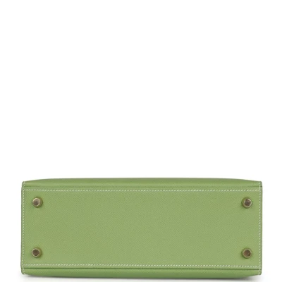 Hermes Special Order (HSS) Kelly Sellier 25 Vert Criquet Epsom Permabrass Hardware Hermes Special Order (HSS) Kelly Sellier 25 Vert Criquet Epsom Permabrass Hardware