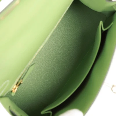 Hermes Special Order (HSS) Kelly Sellier 25 Vert Criquet Epsom Permabrass Hardware Hermes Special Order (HSS) Kelly Sellier 25 Vert Criquet Epsom Permabrass Hardware