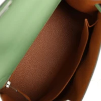 Hermes Special Order (HSS) Kelly Sellier 25 Vert Criquet Verso Epsom Palladium Hardware Hermes Special Order (HSS) Kelly Sellier 25 Vert Criquet Verso Epsom Palladium Hardware