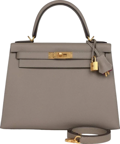 Hermes Special Order (HSS) Kelly Sellier 28 Gris Asphalte Verso Epsom Brushed Gold Hardware Hermes Special Order (HSS) Kelly Sellier 28 Gris Asphalte Verso Epsom Brushed Gold Hardware