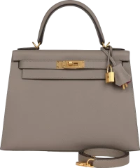 Hermes Special Order (HSS) Kelly Sellier 28 Gris Asphalte Verso Epsom Brushed Gold Hardware Hermes Special Order (HSS) Kelly Sellier 28 Gris Asphalte Verso Epsom Brushed Gold Hardware