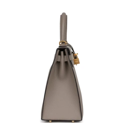 Hermes Special Order (HSS) Kelly Sellier 28 Gris Asphalte Verso Epsom Brushed Gold Hardware Hermes Special Order (HSS) Kelly Sellier 28 Gris Asphalte Verso Epsom Brushed Gold Hardware