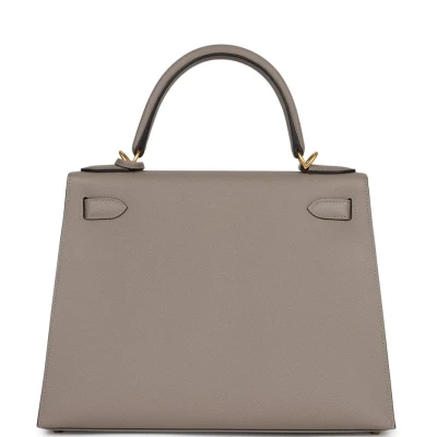 Hermes Special Order (HSS) Kelly Sellier 28 Gris Asphalte Verso Epsom Brushed Gold Hardware Hermes Special Order (HSS) Kelly Sellier 28 Gris Asphalte Verso Epsom Brushed Gold Hardware