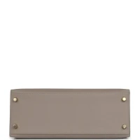 Hermes Special Order (HSS) Kelly Sellier 28 Gris Asphalte Verso Epsom Brushed Gold Hardware Hermes Special Order (HSS) Kelly Sellier 28 Gris Asphalte Verso Epsom Brushed Gold Hardware