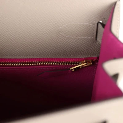 Hermes Special Order (HSS) Kelly Sellier 28 Gris Asphalte Verso Epsom Brushed Gold Hardware Hermes Special Order (HSS) Kelly Sellier 28 Gris Asphalte Verso Epsom Brushed Gold Hardware