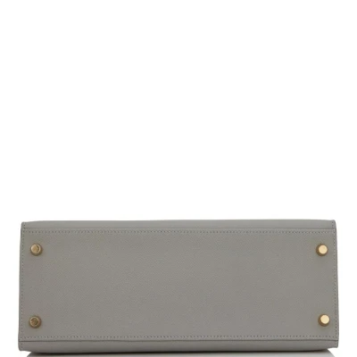 Hermes Special Order (HSS) Kelly Sellier 28 Gris Mouette and Rose Azalee Epsom Brushed Gold Hardware Hermes Special Order (HSS) Kelly Sellier 28 Gris Mouette and Rose Azalee Epsom Brushed Gold Hardware