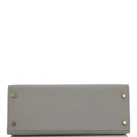 Hermes Special Order (HSS) Kelly Sellier 28 Gris Mouette and Rose Azalee Epsom Brushed Gold Hardware Hermes Special Order (HSS) Kelly Sellier 28 Gris Mouette and Rose Azalee Epsom Brushed Gold Hardware