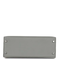 Hermes Special Order (HSS) Kelly Sellier 28 Gris Mouette Verso Togo Brushed Palladium Hardware Hermes Special Order (HSS) Kelly Sellier 28 Gris Mouette Verso Togo Brushed Palladium Hardware