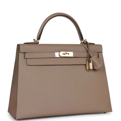 Hermes Special Order (HSS) Kelly Sellier 32 Gris Asphalte Verso Epsom Permabrass Hardware Hermes Special Order (HSS) Kelly Sellier 32 Gris Asphalte Verso Epsom Permabrass Hardware