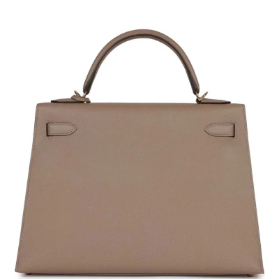 Hermes Special Order (HSS) Kelly Sellier 32 Gris Asphalte Verso Epsom Permabrass Hardware Hermes Special Order (HSS) Kelly Sellier 32 Gris Asphalte Verso Epsom Permabrass Hardware