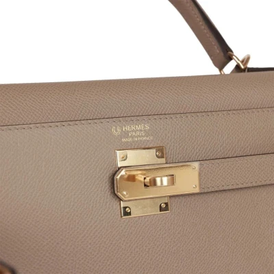 Hermes Special Order (HSS) Kelly Sellier 32 Gris Asphalte Verso Epsom Permabrass Hardware Hermes Special Order (HSS) Kelly Sellier 32 Gris Asphalte Verso Epsom Permabrass Hardware