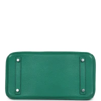 Pre-Owned Hermes Birkin 30 Vert Vertigo Clemence Palladium Hardware