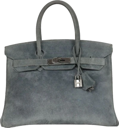 Vintage Hermes Birkin 30 Gris Fume Doblis Palladium Hardware Vintage Hermes Birkin 30 Gris Fume Doblis Palladium Hardware
