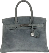 Vintage Hermes Birkin 30 Gris Fume Doblis Palladium Hardware Vintage Hermes Birkin 30 Gris Fume Doblis Palladium Hardware