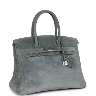 Vintage Hermes Birkin 30 Gris Fume Doblis Palladium Hardware Vintage Hermes Birkin 30 Gris Fume Doblis Palladium Hardware