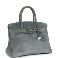 Vintage Hermes Birkin 30 Gris Fume Doblis Palladium Hardware Vintage Hermes Birkin 30 Gris Fume Doblis Palladium Hardware