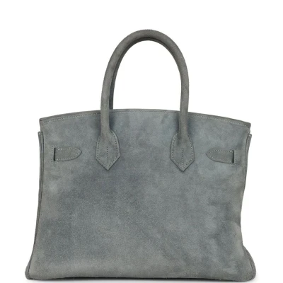 Vintage Hermes Birkin 30 Gris Fume Doblis Palladium Hardware Vintage Hermes Birkin 30 Gris Fume Doblis Palladium Hardware