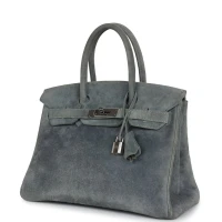 Vintage Hermes Birkin 30 Gris Fume Doblis Palladium Hardware Vintage Hermes Birkin 30 Gris Fume Doblis Palladium Hardware