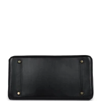 Vintage Hermes Birkin 35 Black Box Gold Hardware