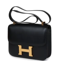 Vintage Hermes Constance 23 Black Evercalf Gold Hardware Vintage Hermes Constance 23 Black Evercalf Gold Hardware