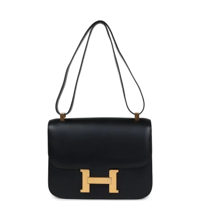 Vintage Hermes Constance 23 Black Evercalf Gold Hardware Vintage Hermes Constance 23 Black Evercalf Gold Hardware