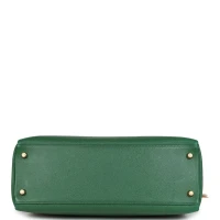 Vintage Hermes Kelly Retourne 32 Vert Bengale Courchevel Gold Hardware