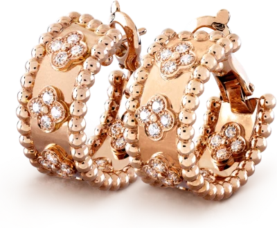 Van Cleef & Arpels Серьги-кольца Perlée clovers Van Cleef & Arpels Серьги-кольца Perlée clovers