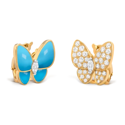 Van Cleef & Arpels Серьги Two Butterfly Van Cleef & Arpels Серьги Two Butterfly