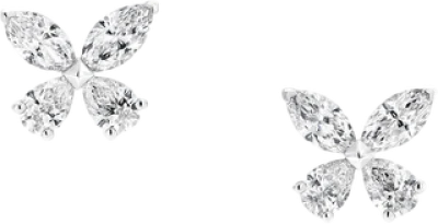 Classic Butterfly Diamond Petite Stud Earrings Graff