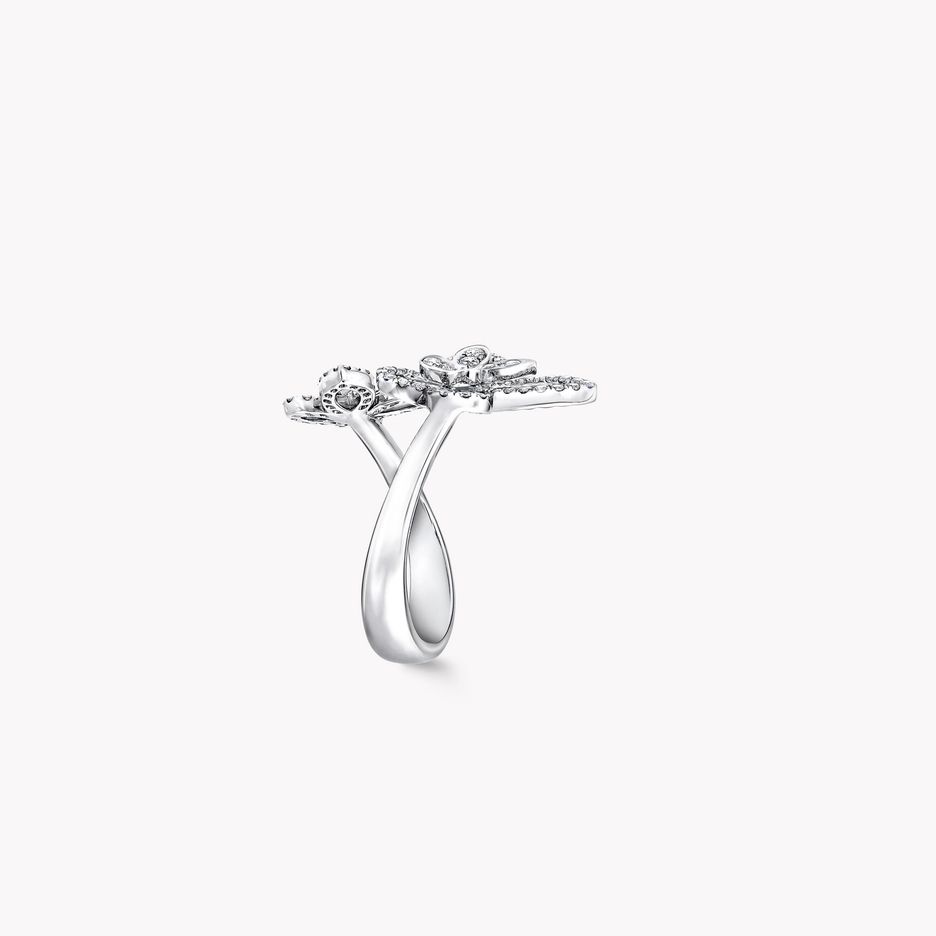 Double Butterfly Silhouette Diamond Ring Graff Double Butterfly Silhouette Diamond Ring Graff
