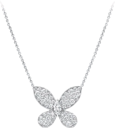 Pavé Butterfly Diamond Pendant Graff