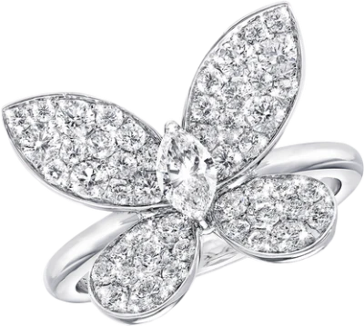 Pavé Butterfly Diamond Ring Graff