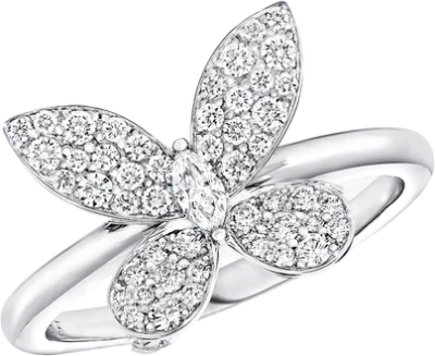 Pavé Butterfly Diamond Small Ring Graff